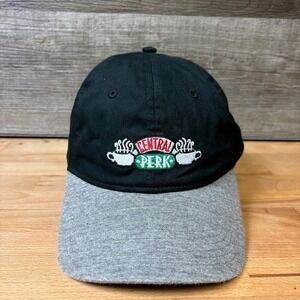 Friends Hat Cap Strap Back Black Central Perk Coffee TV Show 90s One Size